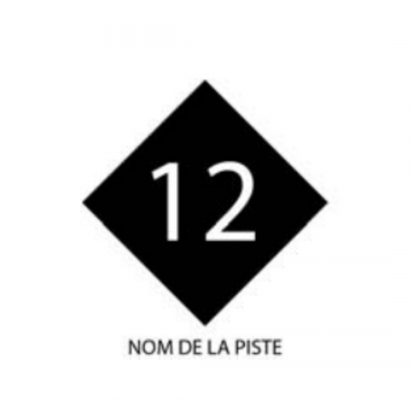 Panneau losange Sticker VTT Très difficile LOS-STI-235